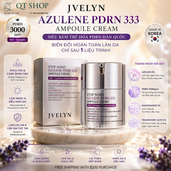 Kem Dưỡng JVELYN Stop Aging Azulene PDRN 333 Ampoule Cream - 50g