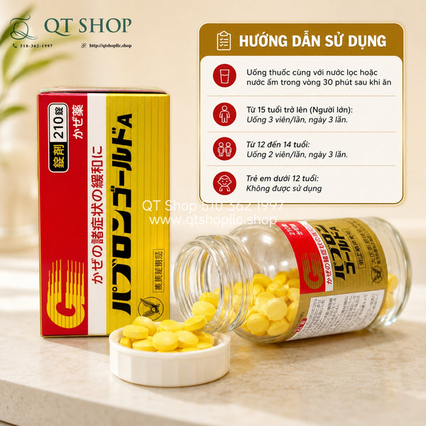 Thuốc Cảm Cúm Taisho Pabron Gold A Nhật Bản - Hộp 210 Viên