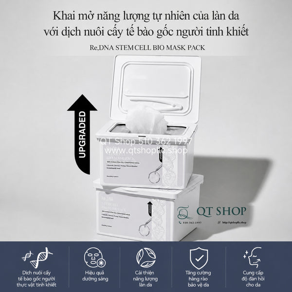Mặt Nạ Sinh Học Tế Bào Gốc Re,DNA Stem Cell Bio Mask Pack - Hộp 30 miếng