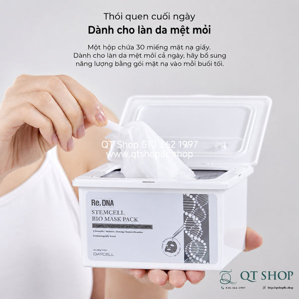 Mặt Nạ Sinh Học Tế Bào Gốc Re,DNA Stem Cell Bio Mask Pack - Hộp 30 miếng