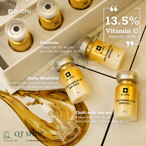 Tinh Chất Dr. CPU Pure Vitamin C 13.5% Vita Toning Plus Ampoule - 10ea x 7ml