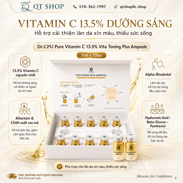 Tinh Chất Dr. CPU Pure Vitamin C 13.5% Vita Toning Plus Ampoule - 10ea x 7ml