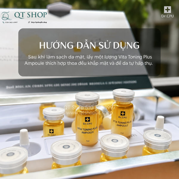 Tinh Chất Dr. CPU Pure Vitamin C 13.5% Vita Toning Plus Ampoule - 10ea x 7ml