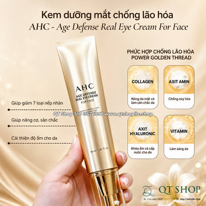 Kem Dưỡng Mắt AHC Age Defense Real Eye Cream For Face Hàn Quốc - 40ml