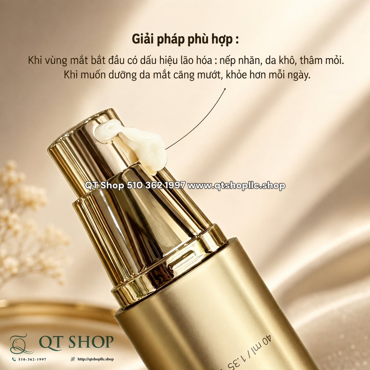 Kem Dưỡng Mắt AHC Age Defense Real Eye Cream For Face Hàn Quốc - 40ml