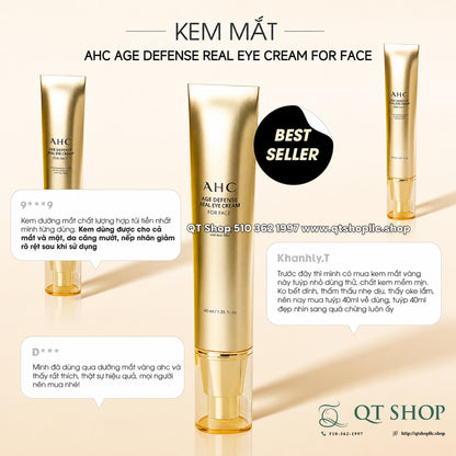 Kem Dưỡng Mắt AHC Age Defense Real Eye Cream For Face Hàn Quốc - 40ml