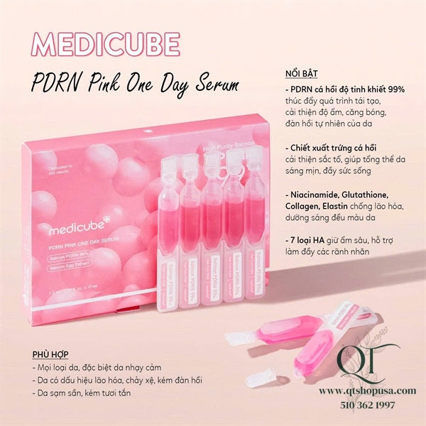 MEDICUBE - Tinh Chất PDRN 99% - 10 ống x 1.5ml - EXP 202706