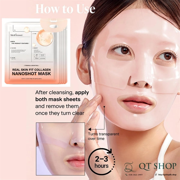 MEDIANSWER - Mặt Nạ Thạch Real Skin Fit Collagen Nanoshot - CAM - 5ea - EXP 2028