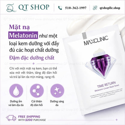 MAXCLINIC - Mặt Nạ Trắng Da Melatonin Cream Mask 4ea - EXP 202802