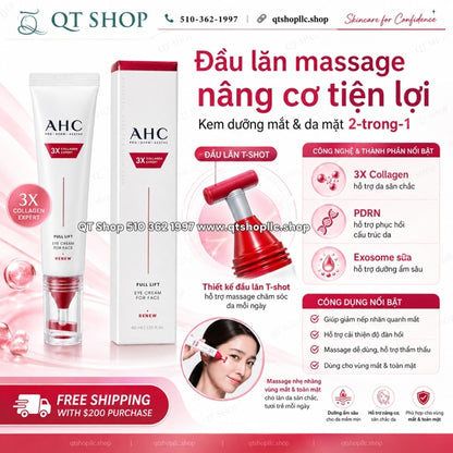 AHC - Kem Mắt Đỏ 3X Collagen Expert Full Lift Eye Cream For Face - 40ml - EXP 202904