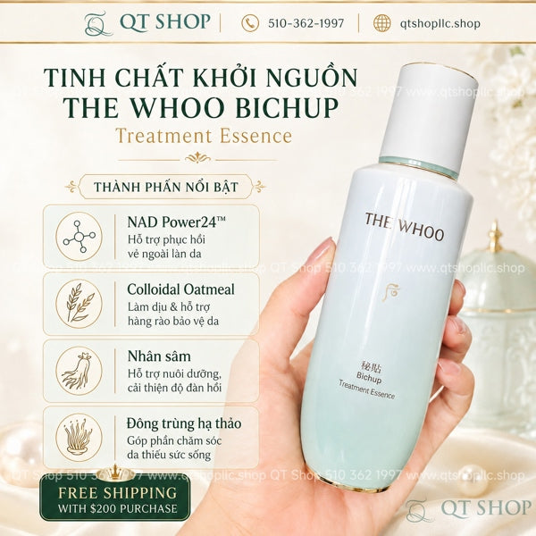 THE WHOO BICHUP - Set Tinh Chất Khởi Nguồn First Care Bichop 130ml - Màu Xanh - EXP 202905 (MỚI)