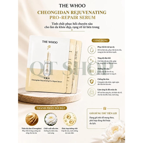 THE WHOO - Sample Tinh Chất Hoa Hiên Rejuvenating Pro-Repair Serum - 120 gói