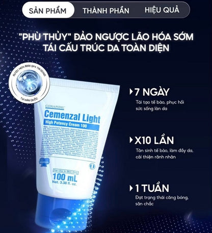 Pharmesthetics - CONAPIDIL Cemenzal Light - Kem Dưỡng Tái Cấu Trúc - Tái Định Vị Ban Ngày 100ml - EXP 202808