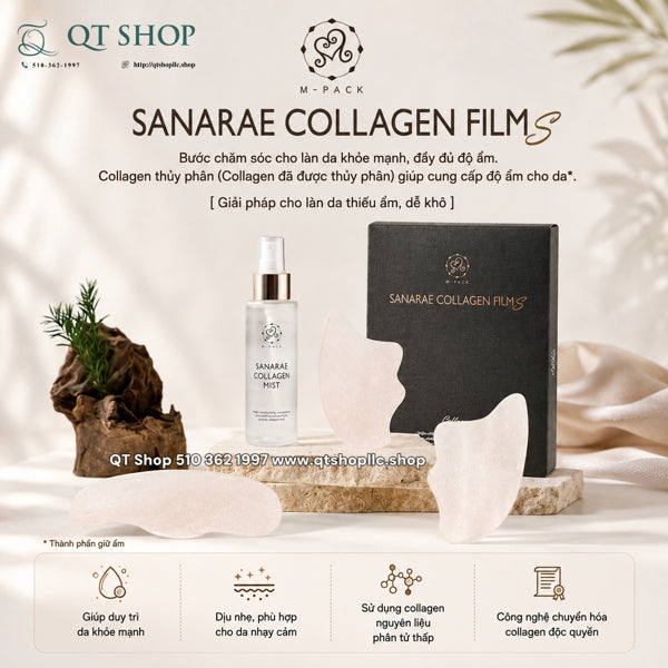 Set Mask Collagen Film 7ea + Mist SANARAE