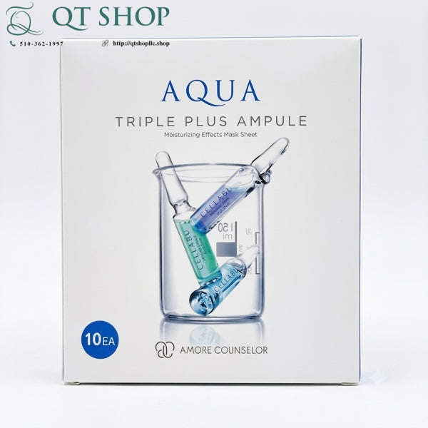 AMORE - Mặt Nạ Cấp Nước Aqua Triple Plus Ampule - 10ea - EXP 202902