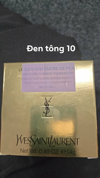 YSL - Le Cushion Encre De Peau Couture Cushion Foundation #10 Tông Sáng - 14g ( Vỏ Màu Đen)