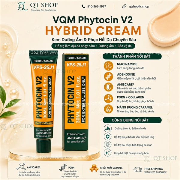 Pharmesthetics - VQM Kem Phục Hồi Phytocin V2 - EXP 20280316