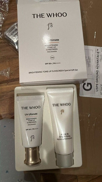 THE WHOO - SET MINI KCN Whoo Trắng UV Ultimate Brightening Tone Up Sunscreen Niacinamide