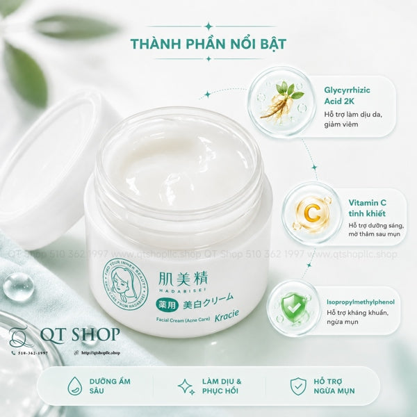 Kem Dưỡng Rau Má cho da Mụn Japan - 50g