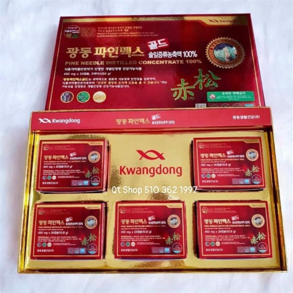KWANGDONG - Tinh Dầu Thông Đỏ - 120 viên - BỎ HỘP - 5 hộp nhỏ - EXP 202804