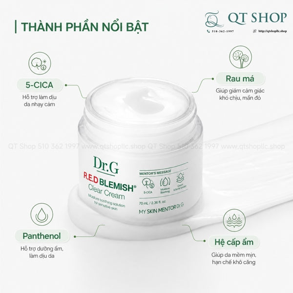 DR. G - Kem Dưỡng Ẩm Rau Má - Da Mụn Khô