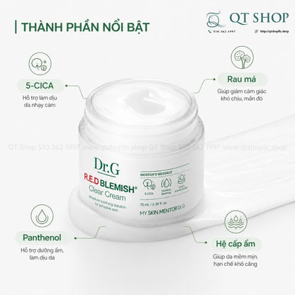 DR. G - Kem Dưỡng Ẩm Rau Má - Da Mụn Khô