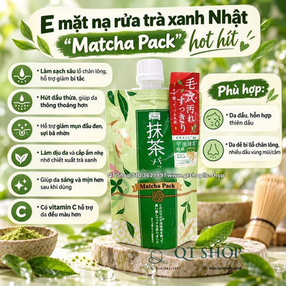 Mặt Nạ Trà Xanh PDC Wafood Made Uji Matcha Pack Japan - 170g