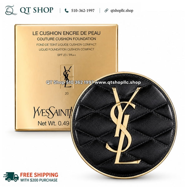 YSL - Le Cushion Encre De Peau Couture Cushion Foundation #20 Tông Tự Nhiên - 14g ( Vỏ Màu Đen)