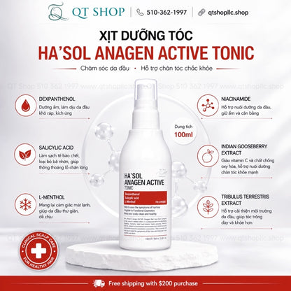 HA'SOL - Xịt Dưỡng Tóc Anagen Active Tonic - 100ml - EXP 202901