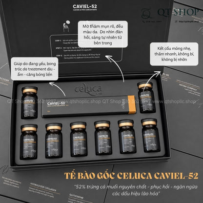CELUCA CAVIEL-5 CAVIAR STEM CELL AMPOULE - Tế bào Gốc Trứng Cá Tầm - 8 ống - EXP 202812