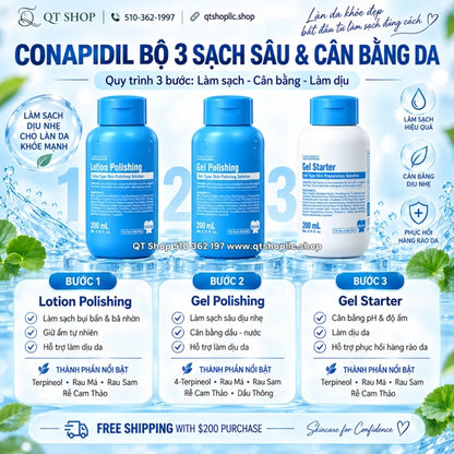 Pharmesthetics - Conapidil Lotion Polishing 200ml - Dầu tẩy trang