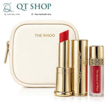 THE WHOO - Son Dưỡng Whoo màu Royal Red - tặng bóp Trắng kèm mini son Kem