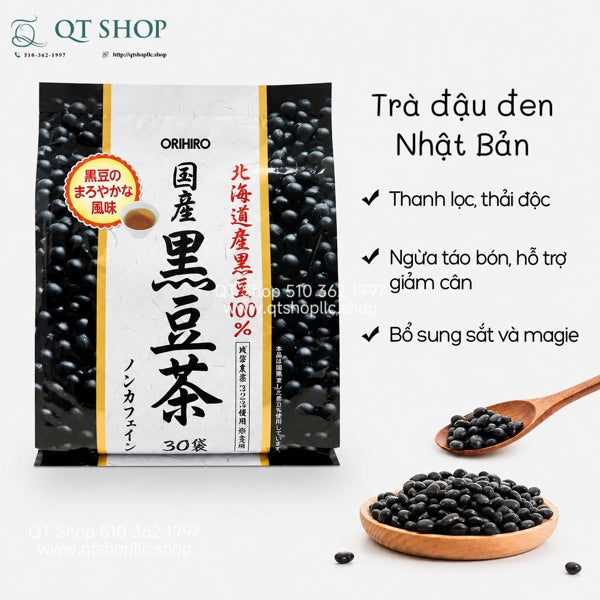 Trà Đậu Đen Hokkaido - Bịch 30 gói x 6 gr- Japan - EXP 2027.12