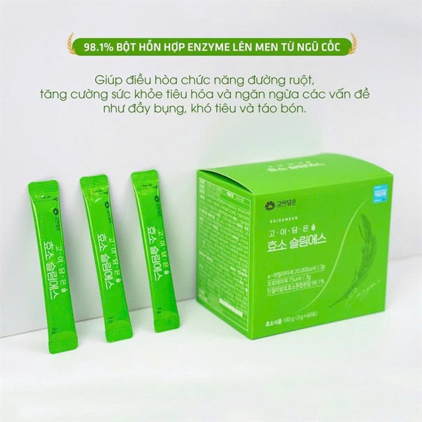 BỎ HỘP - Bột Men Enzyme Giảm Cân Goidameun - 60 gói - EXP 202709