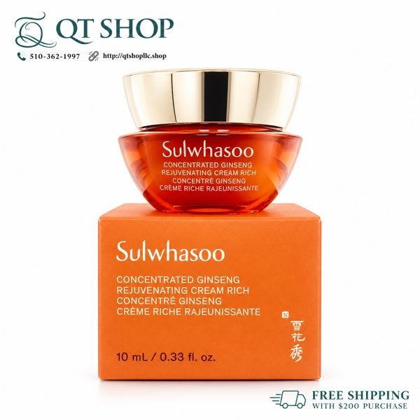 SULWHASOO - Mini Kem Sâm Concentrated Ginseng Rejuvenating Cream Rich - 10 ml - EXP 20280427