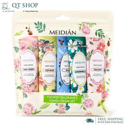 MEIDIAN - Set 5 Kem Dưỡng Tay Flower Fragrance Hand Cream - 5ea x 30g