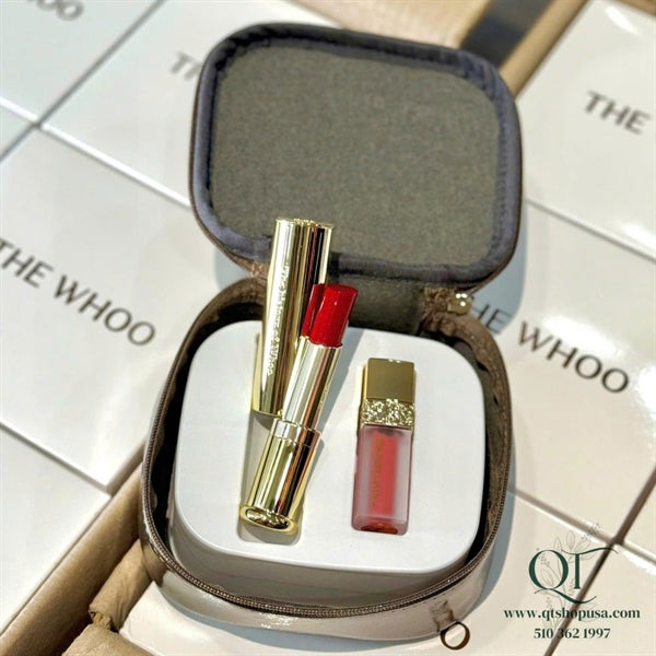 THE WHOO - Son Dưỡng Whoo Red Wine - tặng bóp màu Xám - EXP 202901