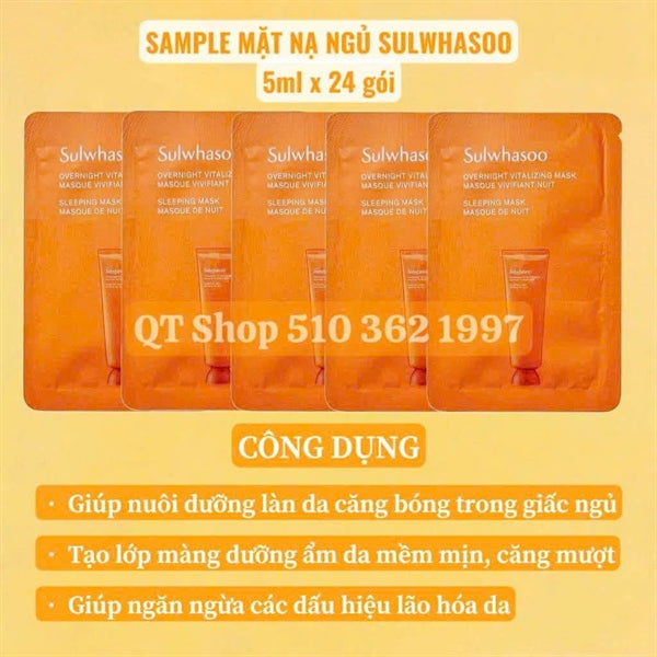 Sample Sulwhasoo Mask Ngủ - 5ml x 24 gói - EXP 202803