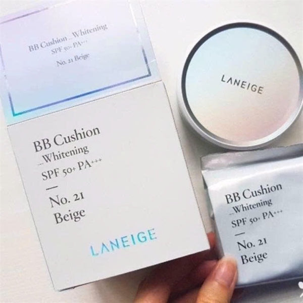 LANEIGE - @ - BB Cushion Whitening SPF50+PA+++ - No.21 Beige - kèm 1 lõi - EXP 202704
