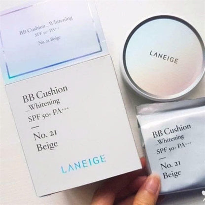LANEIGE - @ - BB Cushion Whitening SPF50+PA+++ - No.21 Beige - kèm 1 lõi - EXP 202704