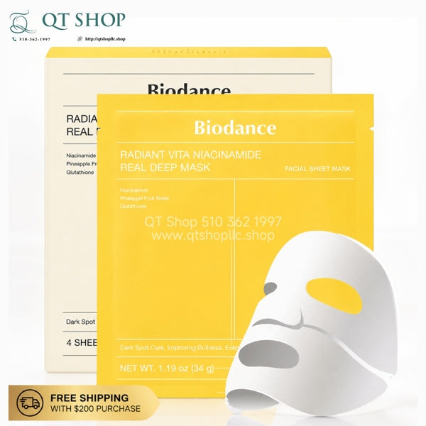 BIODANCE - Mặt Nạ Thạch Radiant Vita Niacinamide Real Deep Mask - VÀNG - 4ea - EXP 202903