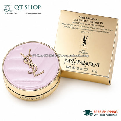 YSL - Touche Éclat Glow-Pact Cushion - #B10 Tông Sáng - 12g ( Vỏ Da Hồng)