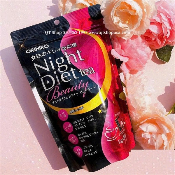 ORIHIRO - Trà Night Tea Diet beauty JP - MÀU HỒNG - 24 gói - EXP 202803