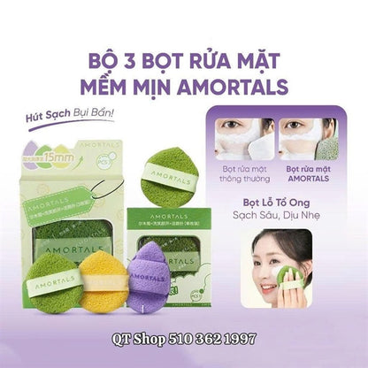 LIMIT 5 - Set 3 miếng bọt Rửa Mặt AMORTALS