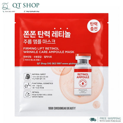 COMBO 5 miếng - Mặt Nạ MÀU ĐỎ - Firming Lift Retinol Wrinkle Care Ampoule Mask