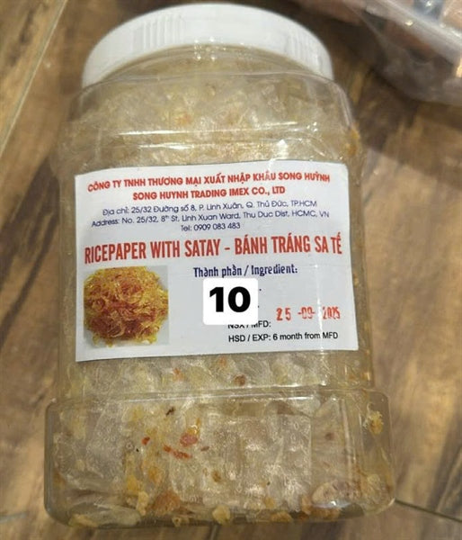 Bánh Tráng Muối Tỏi - Hũ 200 gr