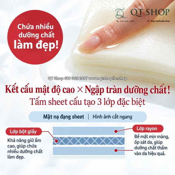 Mặt Nạ Bã Rượu Sake PDC Wafood Made - Japan - 10 miếng