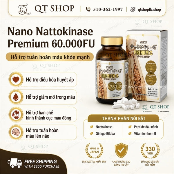 @ Viên Chống Đột quỵ Natto 60.000 FU - 330 Viên - Japan - EXP 202807
