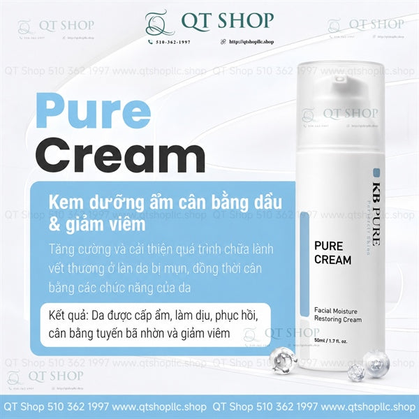 KB PURE - Kem Dưỡng Pure Cream 50ml - Da dầu mụn