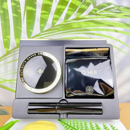 Cushion OHUI Đen - kèm 1 lõi + Mascara - Tông sáng - EXP 202708